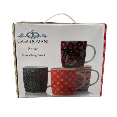 Casa Domani Sensu Set of 4 Mugs