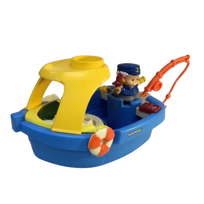 Vintage Fisher Price Little People Floaty Boat as pictured