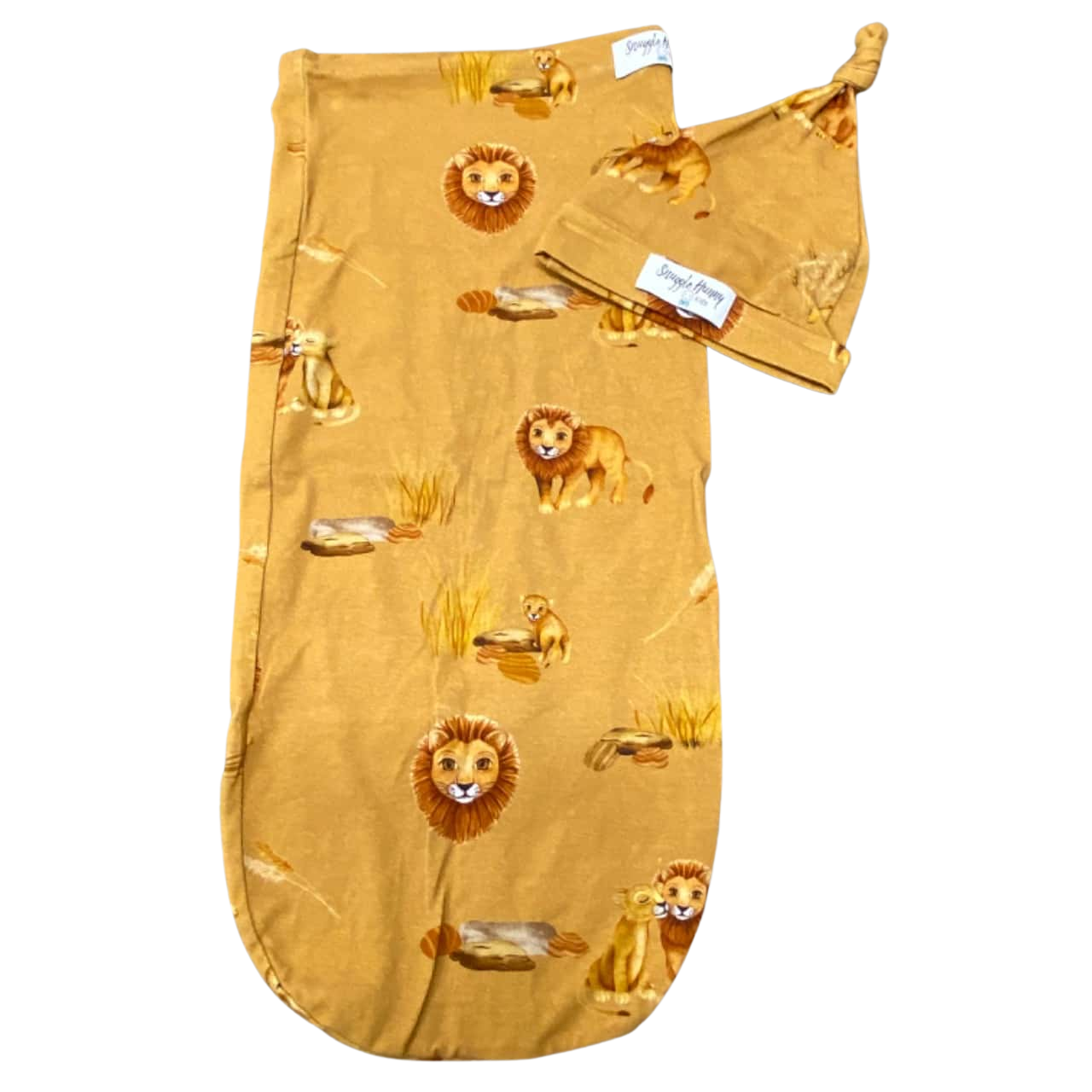 Snuggle Hunny Kids Size Newborn Swaddle & Beanie Set Animal print (s)