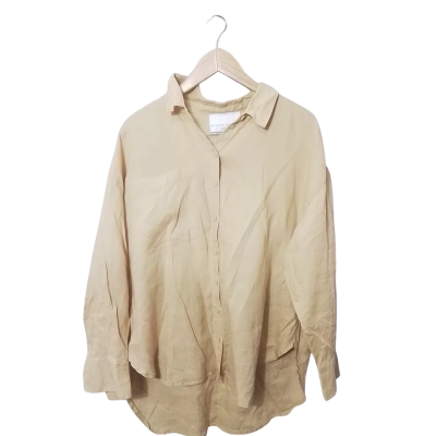 Decjuba Womens  Size M Button Up Top Yellow 