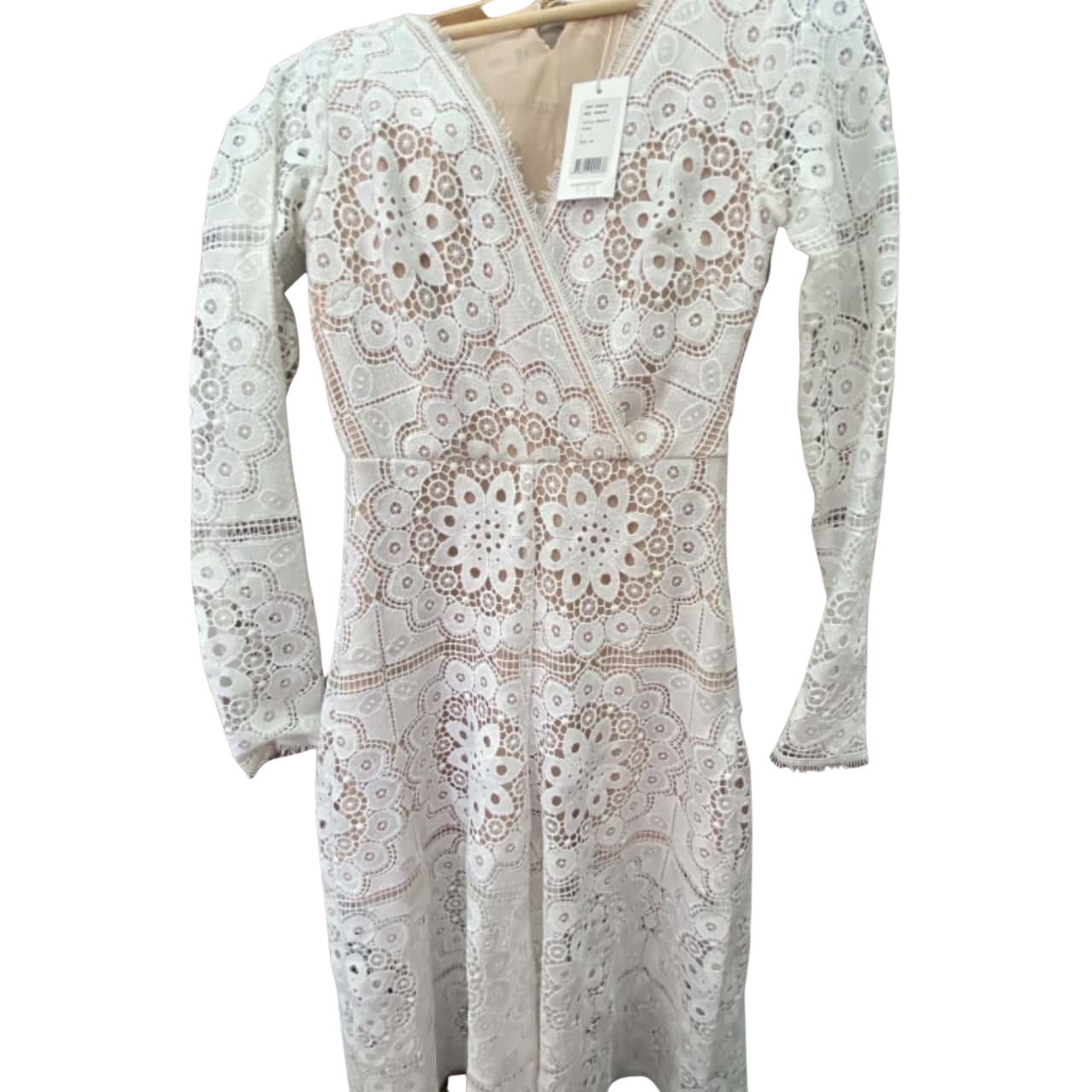 chinese dress ladies White Lace Eyelet Maxi Dress