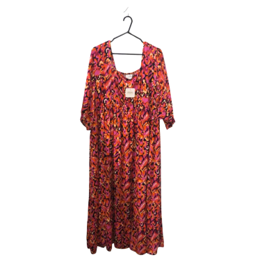Bee Madison Pink/Orange Full Length Dress Size 22 
