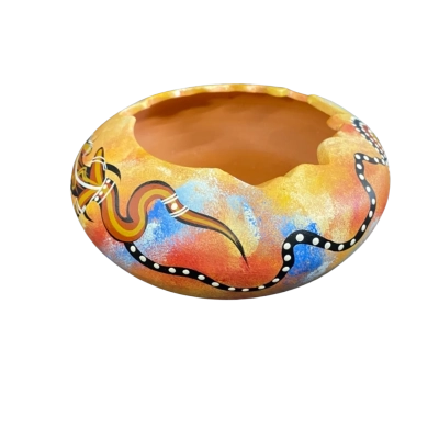 Australian Aboriginal Painted Bowl