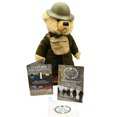 Highly Collectable Limited Edition Great War Greatcoat Bear - Sergeant Grey Wilson -  (No. 1174 of 5000)
