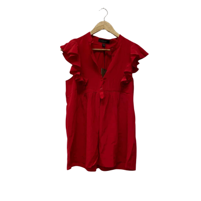 Country Road Womens  Size S/8  Ruffle Top Red 