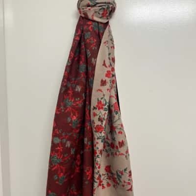  Women's One Size Scarf - Red Rose 