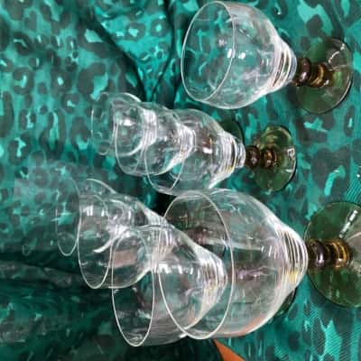 Marina Amber-Stemmed Goblets