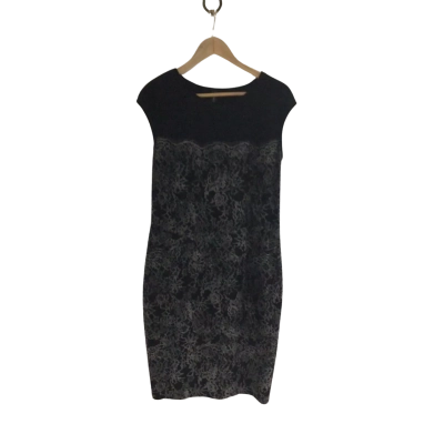 Marc Cain Womens  Size M Sleeveless Dress  Black  / Pattern 