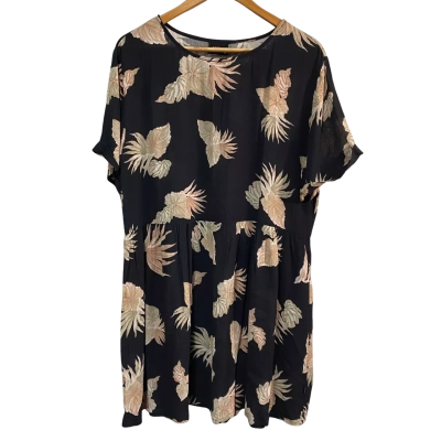 BNWT Swell Womens Size 10 Babydoll Dress Black / Pattern 