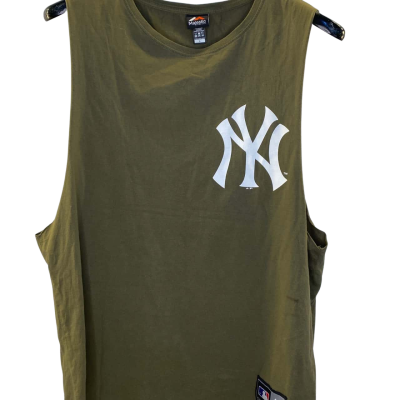 Majestic Mens Singlet Size L Green 