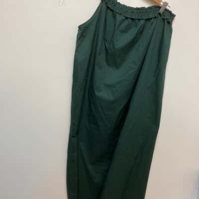  Bird & Knoll Womens  Size XL Maxi Dress / Off The Shoulder Dress Green 
