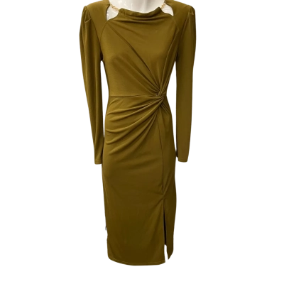 Tsun Womens  Size S Bodycon Dress Gold 