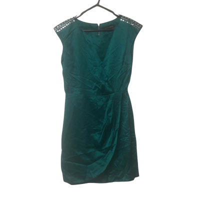  Womens Cynthia Steffe Size 6 Cocktail Dress Green / Silver 