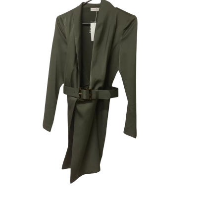 Womens Kookai Size 34 Long Sleeve Dress Green 