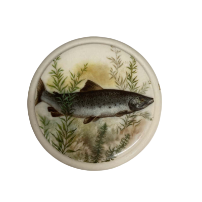 Fish Painting Porcelain Container