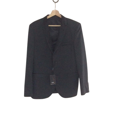 Muller Men’s Size 44 Slim Fit Blazer Black  / Silver / White 