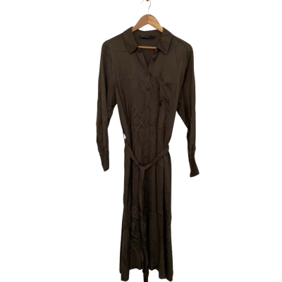 Decjuba Womens  Size L Long Sleeve Dress / Maxi Dress / Midi Dress Green / Olive 