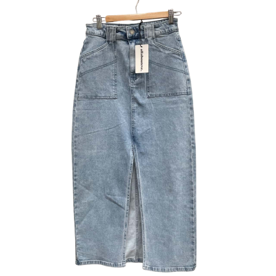 ALLABOUTEVE Denim Maxi Skirt Size 10. New 