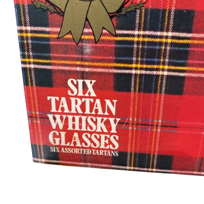 Six Tartan Whisky Glasses 