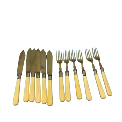 Vintage fish knife set 