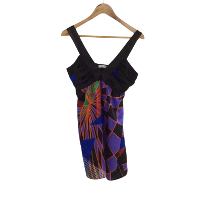 Minkpink Womens  Size 8 Sleeveless Dress  Black  / Multicoloured 