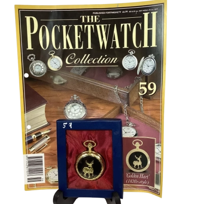 ‘Golden Hart’ (1820s-style) #59 Gold/Black Hachette Pocket Watch