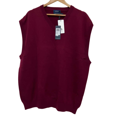 Sovrano Mens  Size XXXXL Sweater Vest Maroon 