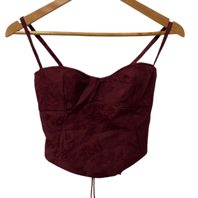 White Fox Womens  Size S Cami  / Party Top Maroon 