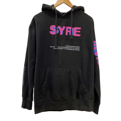 Jaden Smith MSFTSrep  - Mens Hoodie with Syre Print - Size L - Black  
