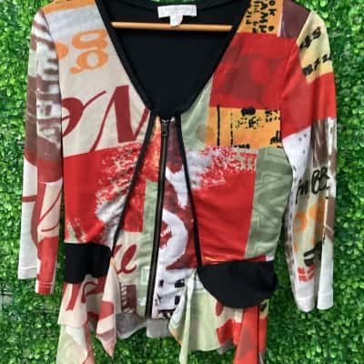 Boo Radley Womens  Size XS Peplum Jacket Multicoloured 