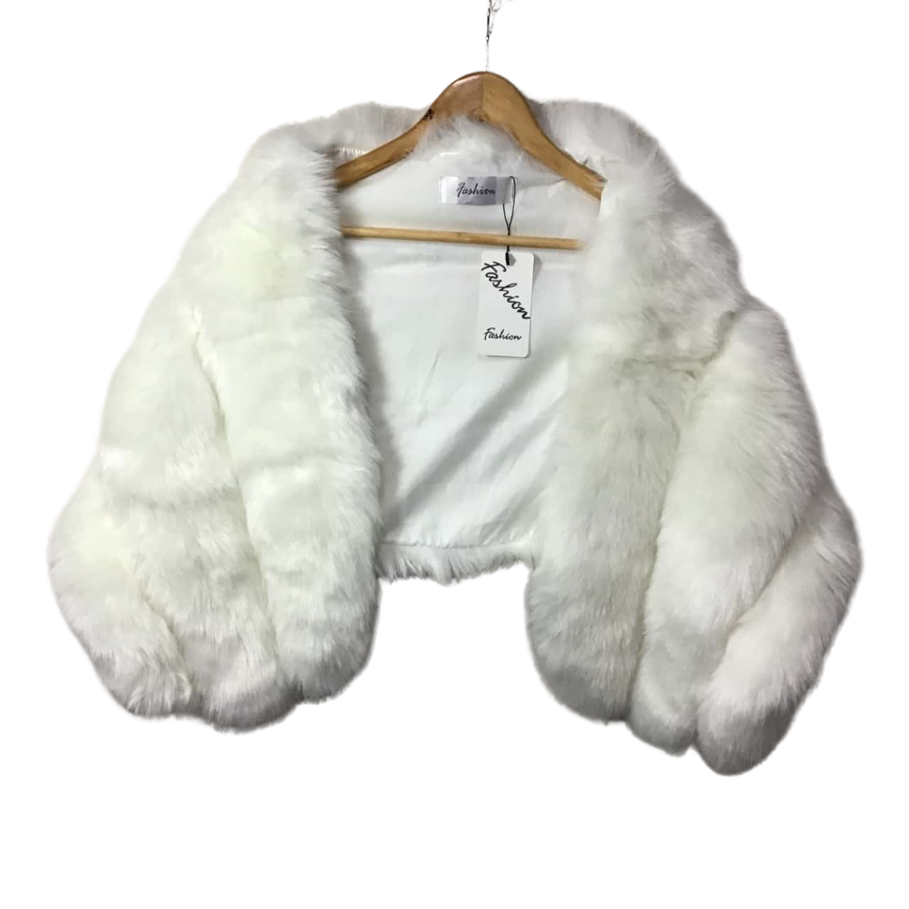 Fashion Womens One Size White Faux Fur Shawl(s)