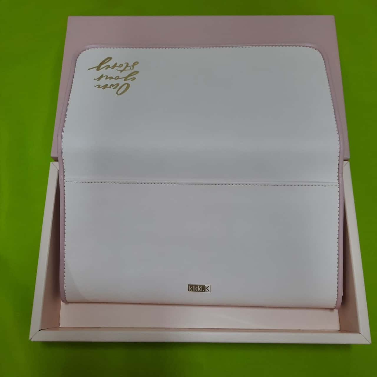 Kikki K Pink Leather Organizer Passport Wallet Clutch w/ original box (s)
