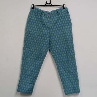 Gorman Womens Blue / Patterned Straight Leg Pants Size 14