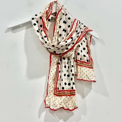 Vintage Ann Klein Spotted Scarf 
