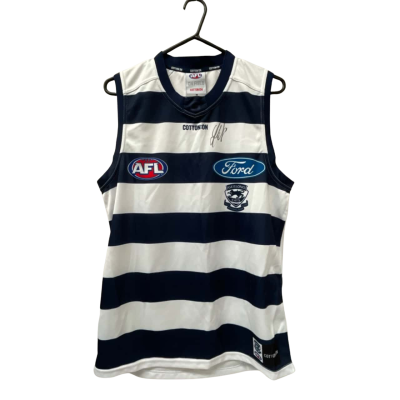 AFL Geelong Cats Jersey With Unknown Signature 