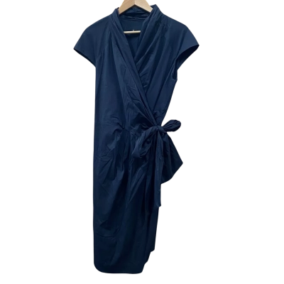 David Lawrence Black Short Sleeve Wrap Dress Size 14  