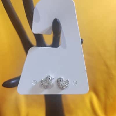 Ladies 925 Stamped Duck Earrings - EUC