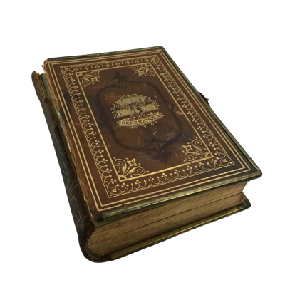 Antique 1800s Old New Testament Teacher Ed Concordance Enscribed Leather