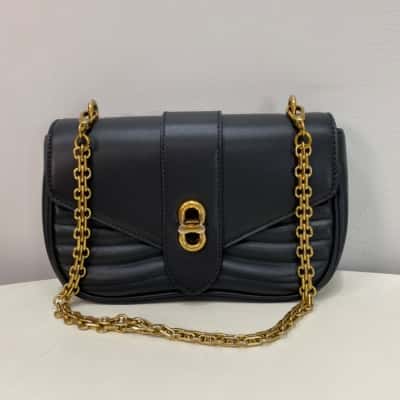 Charles & Keith Womens Shoulder Bag Black  / Gold 
