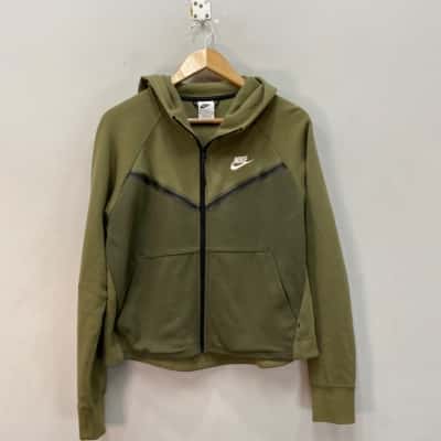 Nike Womens  Size S Light Hooded Jacket Khaki 