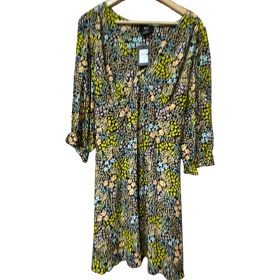 BNWT City Chic Womens Size 14 Black / Floral Dress 