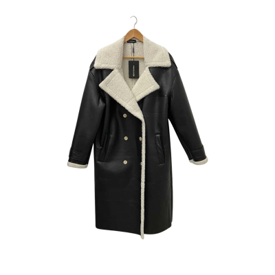 Pretty Little Thing Womens  Size 14 Winter Coat Black  / White 