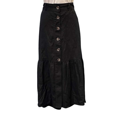 Sussan Womens  Size 14 High Waist Skirt / Midi Skirt / Tiered Skirt Black  