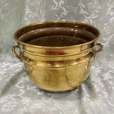 Mid-size Brass Cachepot