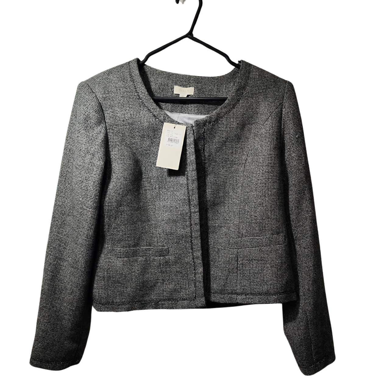 Ojay Womens Size 10 Grey Tweed Jacket (s)