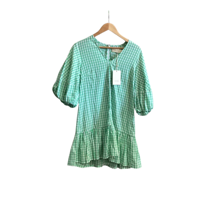 Versify Womens  Size S Checked / Green Dress