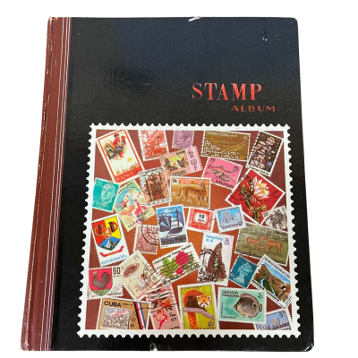 Vintage Stamp Album, Partially Filled