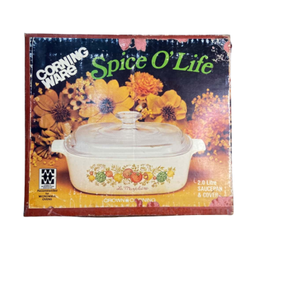 Vintage Corning Ware Spice O'Life 2.0 Litre saucepan and cover 