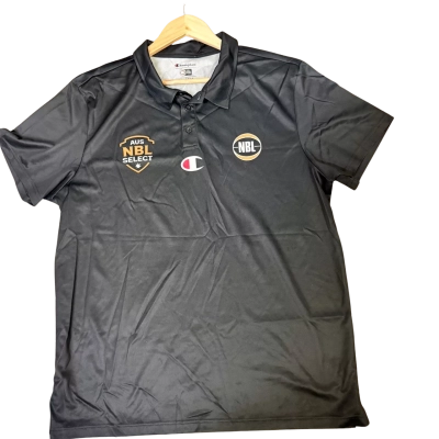  Mens NBL Select Size XXL Polo Shirt Black  