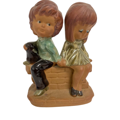 Vintage 1960’s Terracotta Statue Boy & Girl